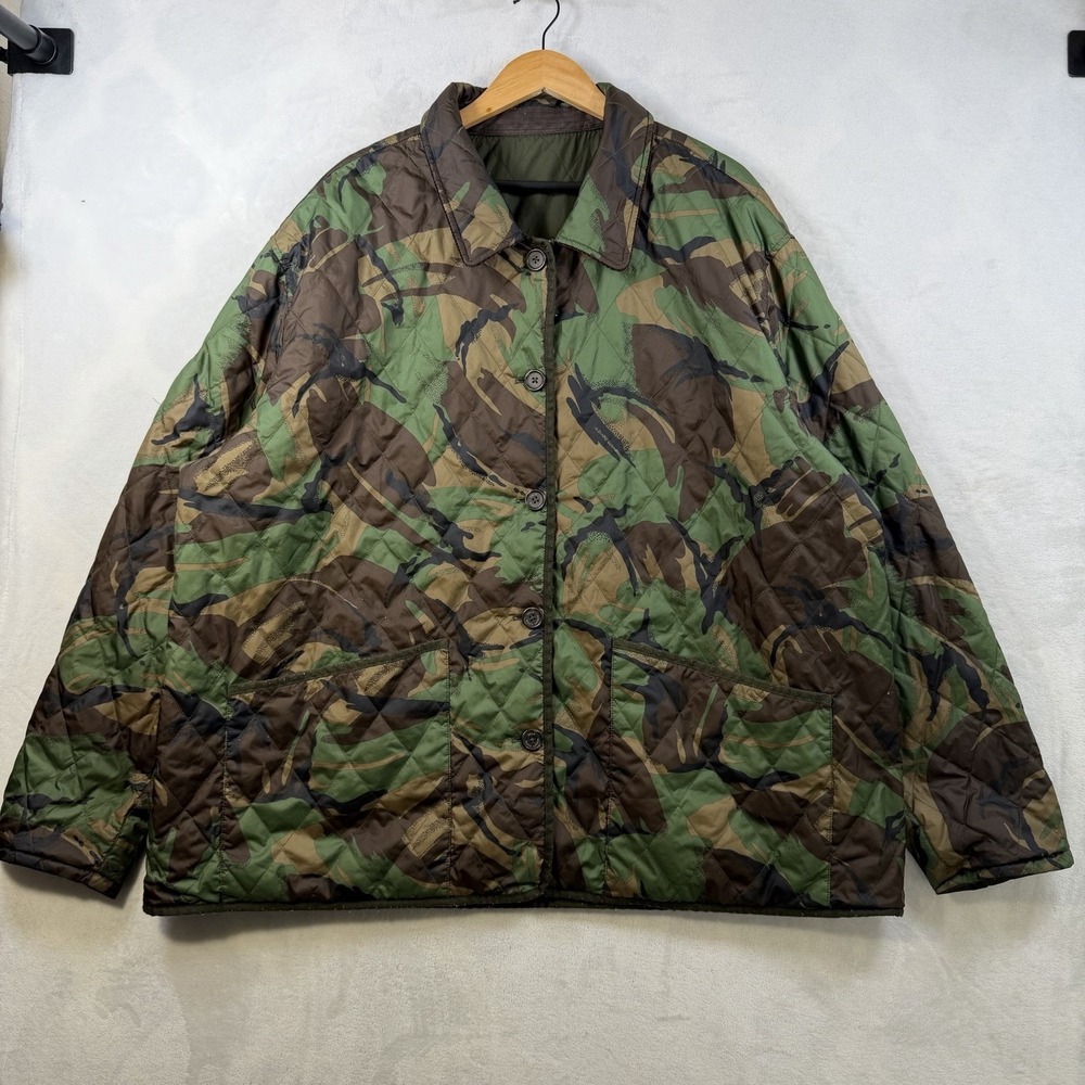 Polo Ralph Lauren Mens Jacket Green 3XL Reversible Quilted Camo Barn